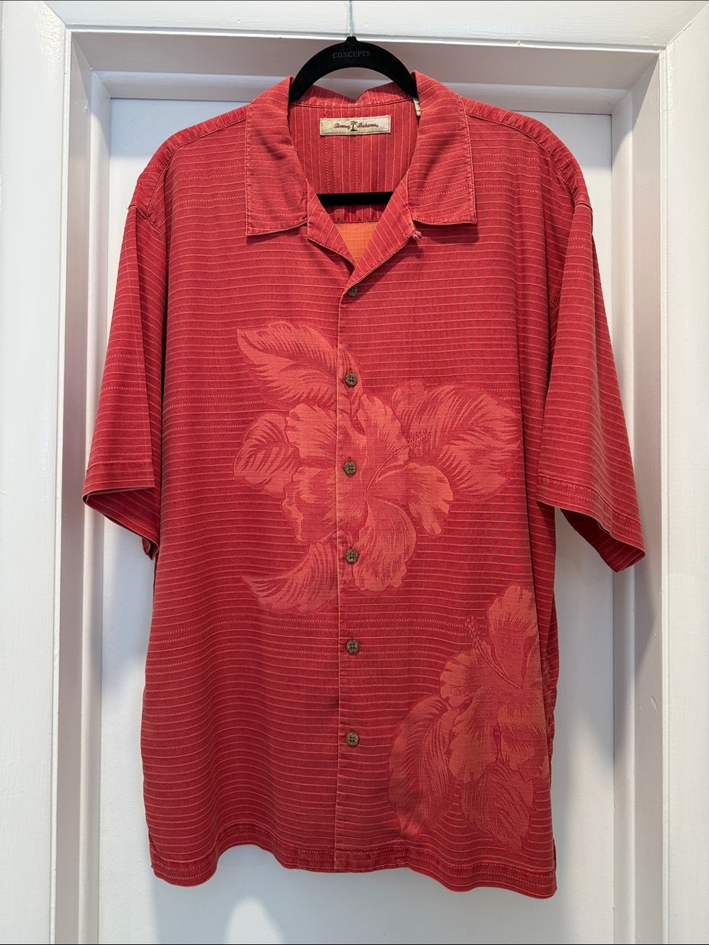 Tommy Bahama Red Floral Camp Shirt